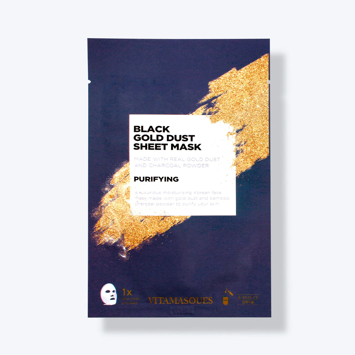 Vitamasques - Sheet Mask Charcoal Gold Dust