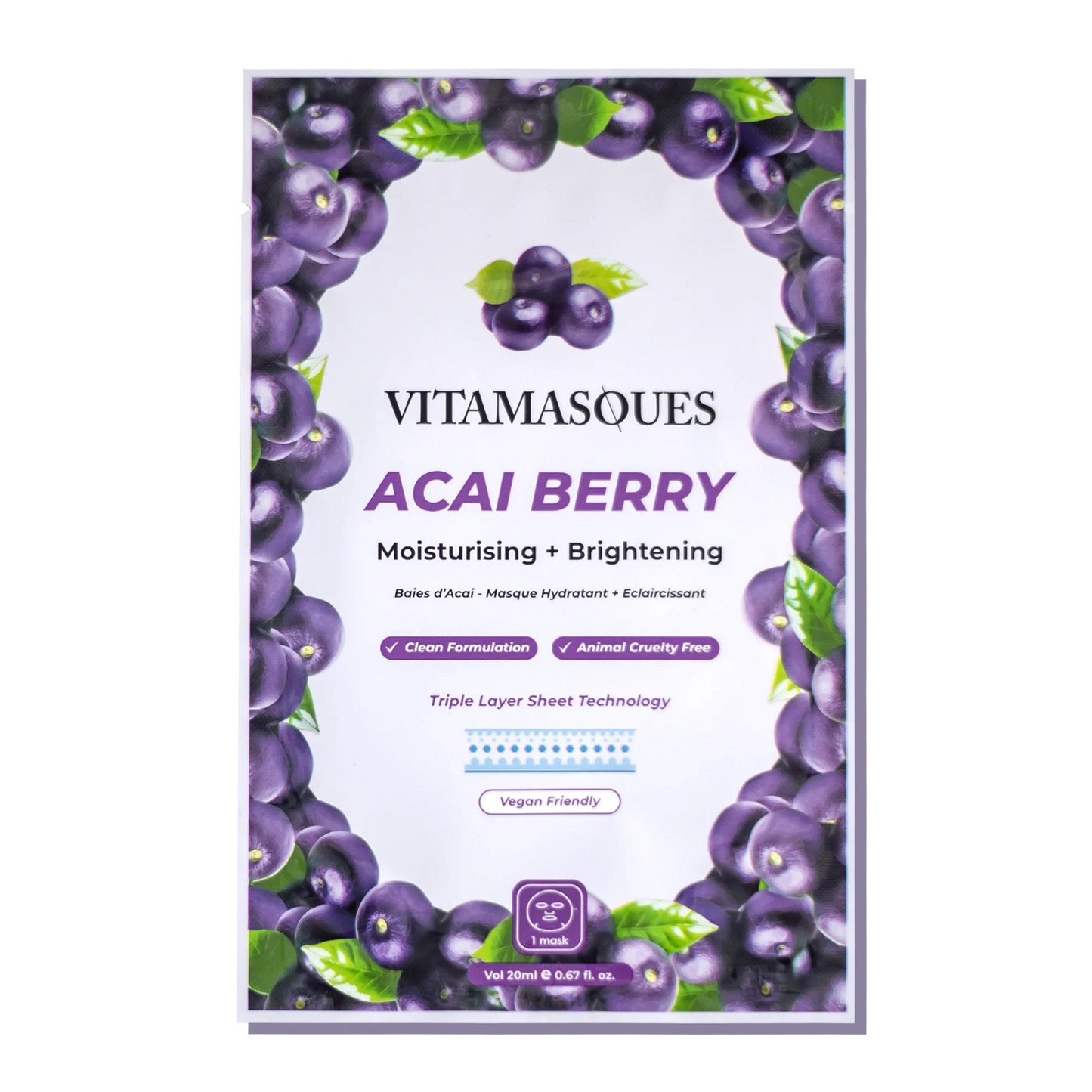 Vitamasques - Sheet Mask Acai Berry